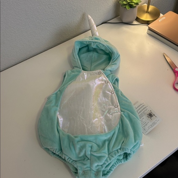 Pottery Barn Kids Blue Baby Narwhal Costume Size 0-6 months New with tags! - Picture 6 of 13